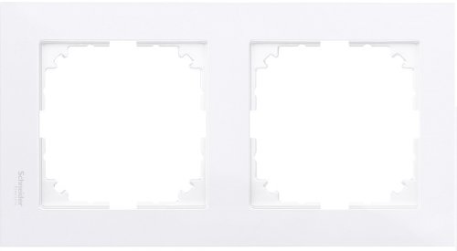 Рамка универсальная Schneider Electric Merten M-Pure 2-м. бриллиантовый-белый  картинка